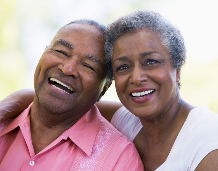 smiling middle aged couple